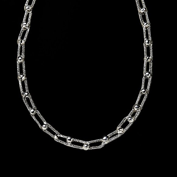Calvin Klein Silver Link Chain Necklace – Modern Minimalist Statement Jewelry - Picture 3 of 11